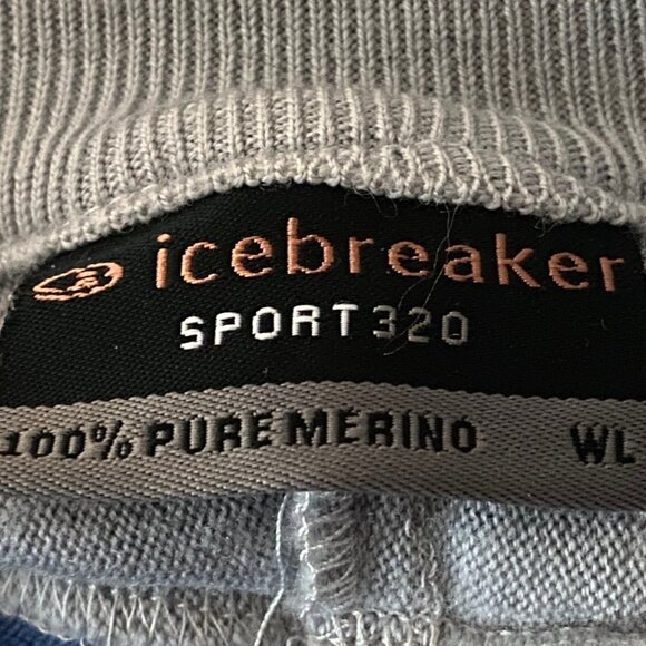 Icebreaker Sport 320 New Zealand Merino Wool Half Zip Base Layer Top Shirt  L - Picture 8 of 11